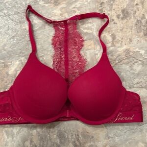 Victoria's Secret Deep Red Lace Bra